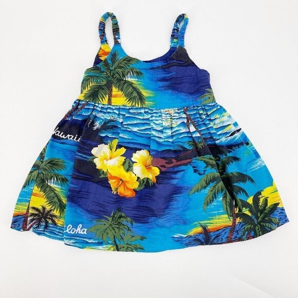 Hawaiian Other - Ali'l Fashions Hawaii Girl's 4 Tropical Sleeveless Hawaiian Aloha Sundress Dress